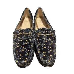 Cabi Women’s Velvet Carnaby Floral Slip On/ Loafers Shoes, Size 9
